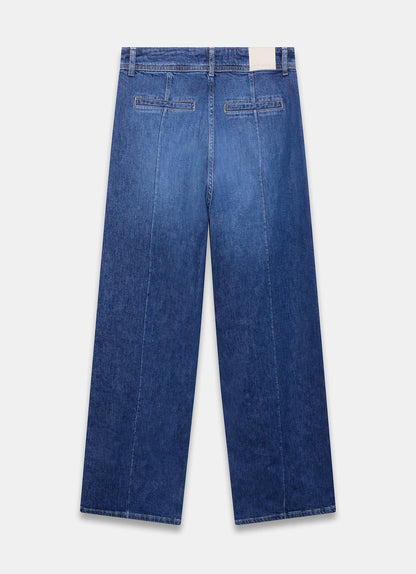 Indigo Wash Wide Jeans