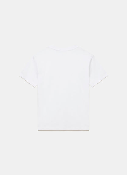 White Crochet Heart T-Shirt