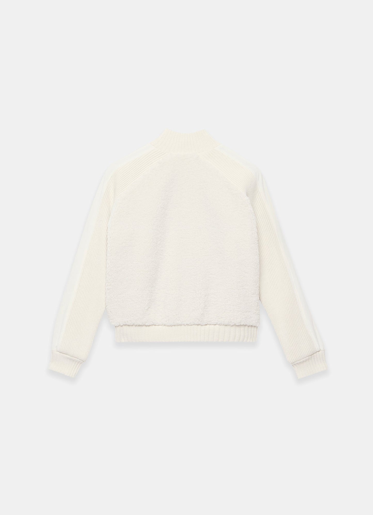 White Borg Mix Bomber Jacket