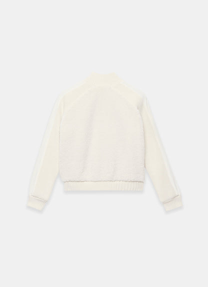 White Borg Mix Bomber Jacket