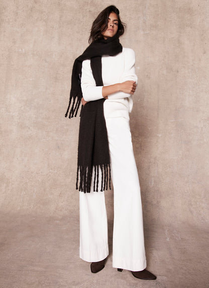 Cream Whipstitch Cotton Blend Jumper