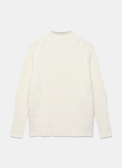 Cream Whipstitch Cotton Blend Jumper