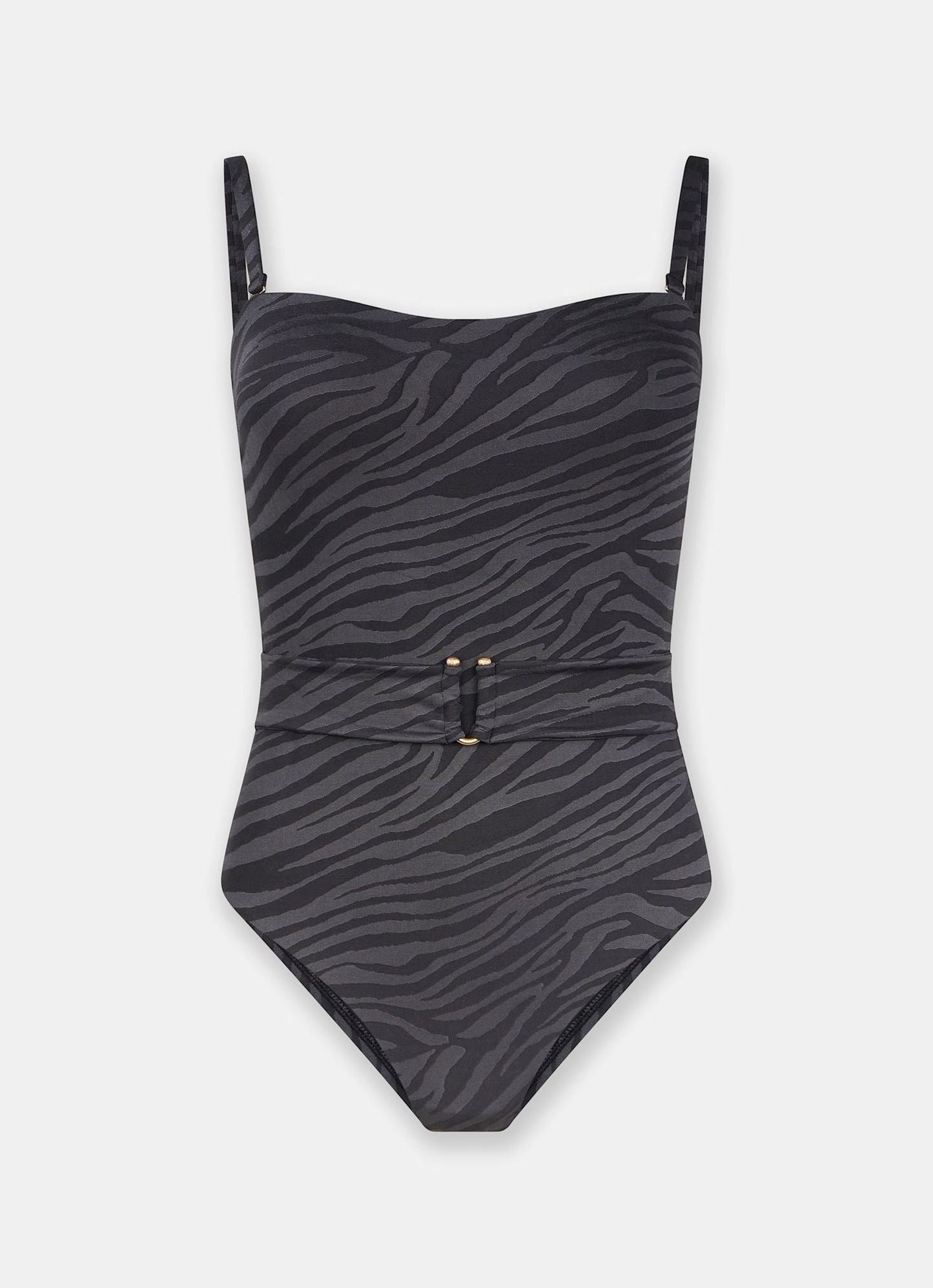 Black Zebra Print Swimsuit