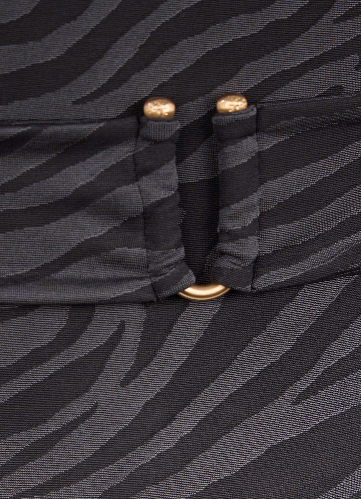 Black Zebra Print Swimsuit