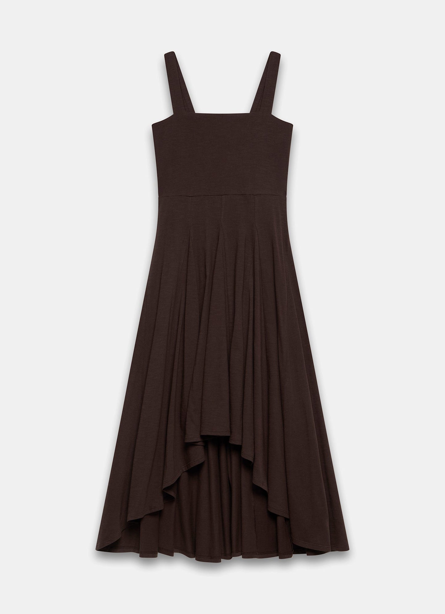 Brown Jersey Midi Dress