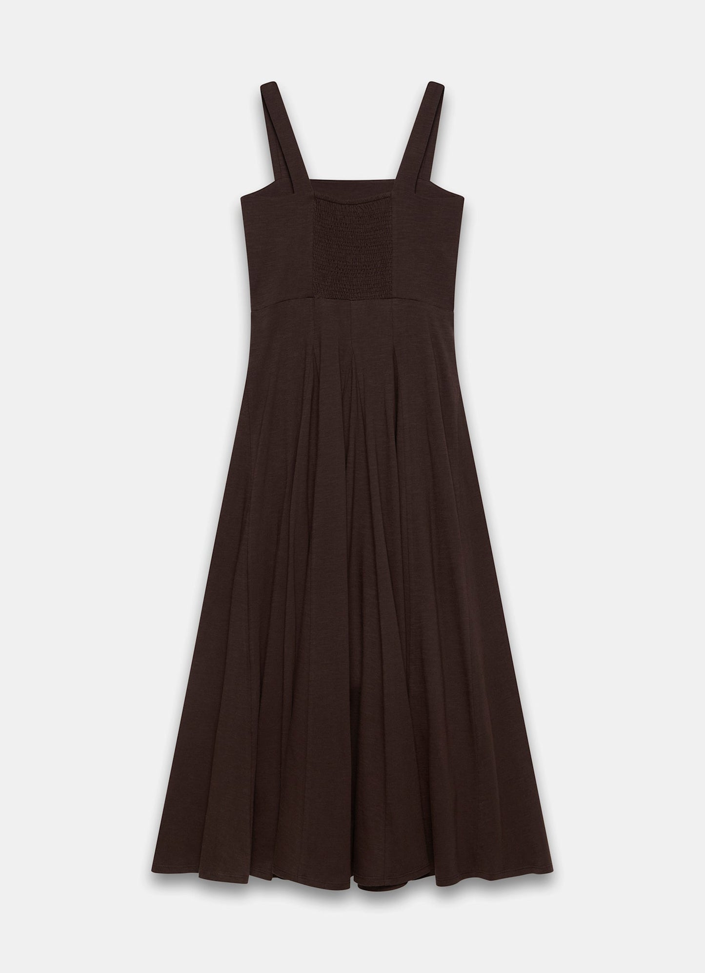 Brown Jersey Midi Dress