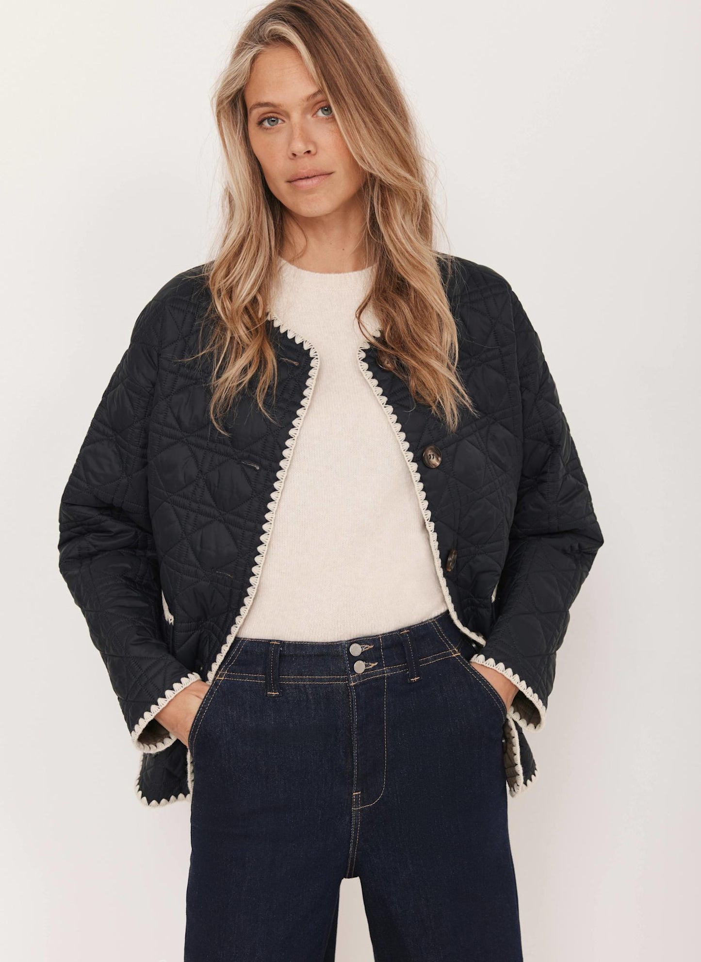 Khaki Reversible Quilted Jacket