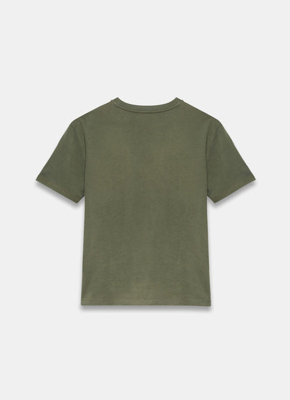 Khaki Graphic Slogan T-Shirt