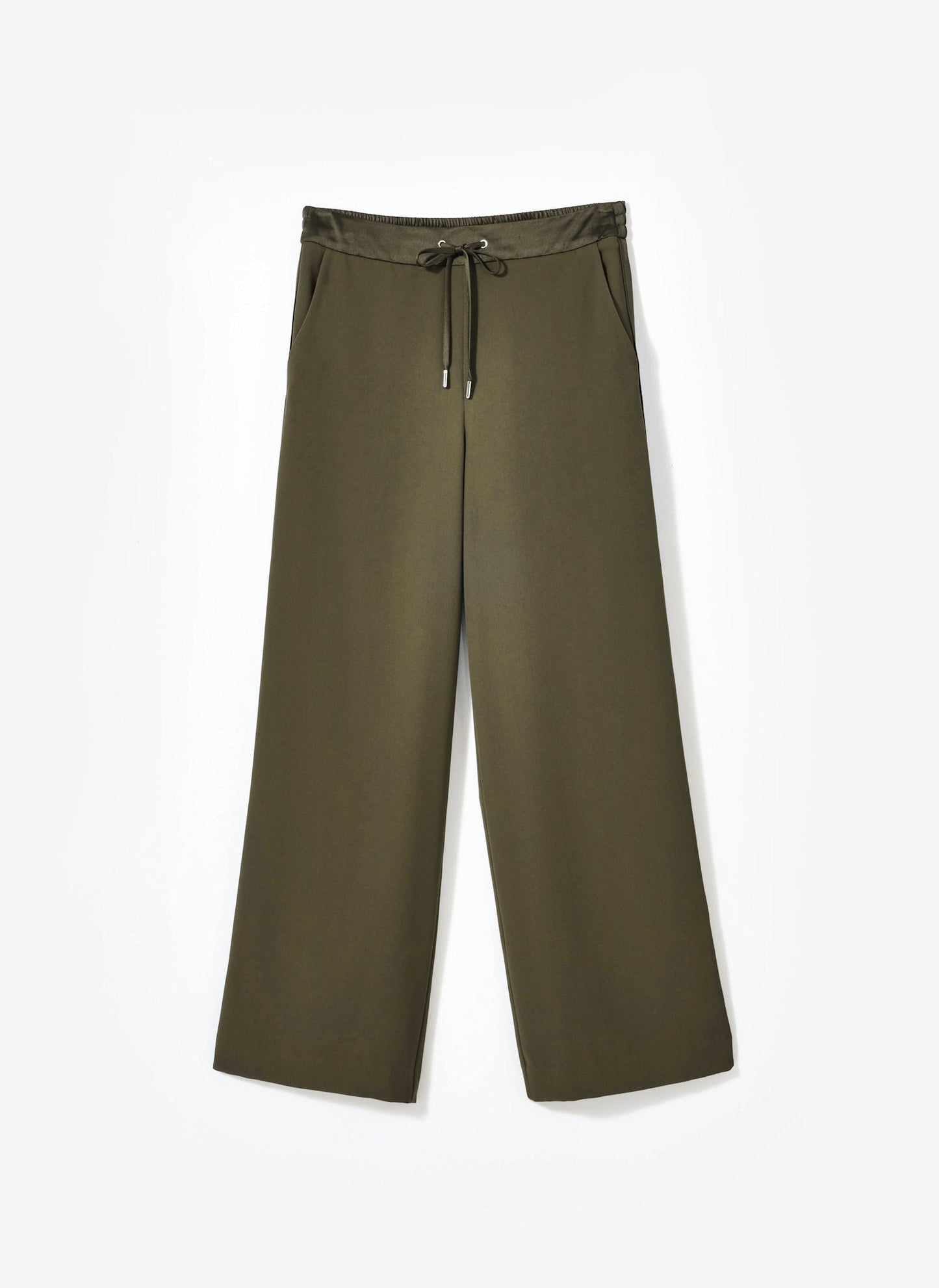 Khaki Side Stripe Wide Trousers