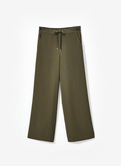 Khaki Side Stripe Wide Trousers