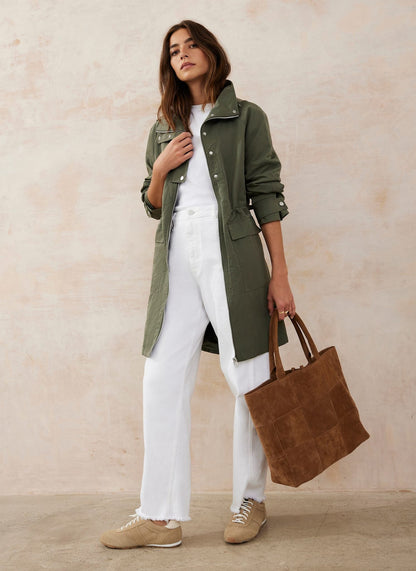 Khaki Utility Parka Coat