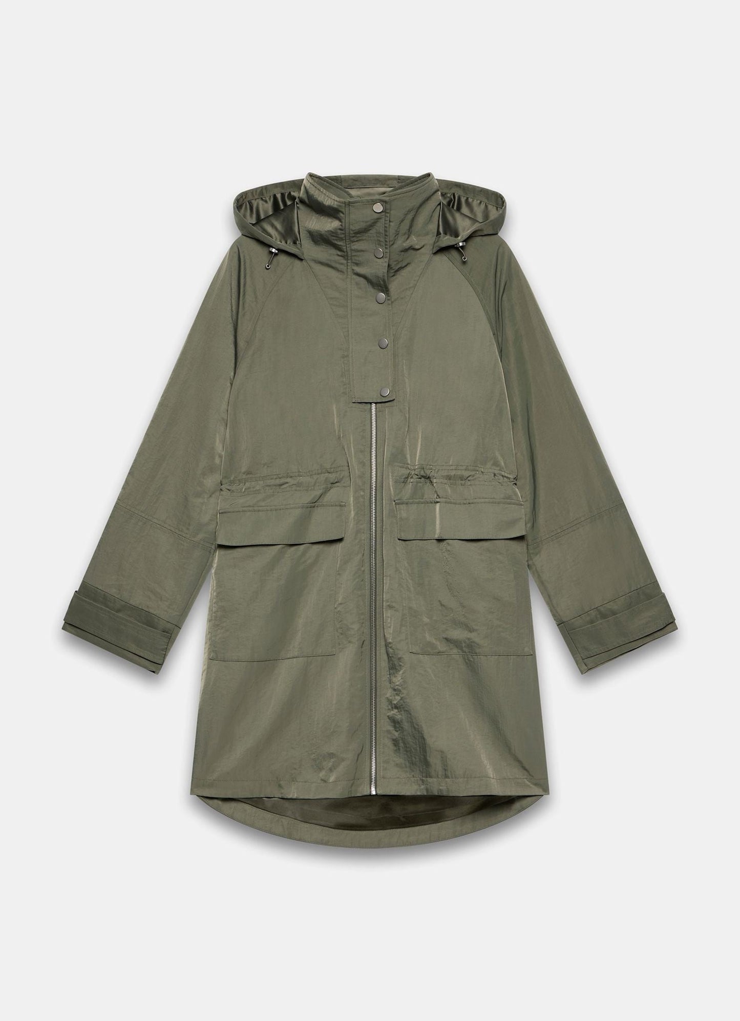 Khaki Utility Parka Coat