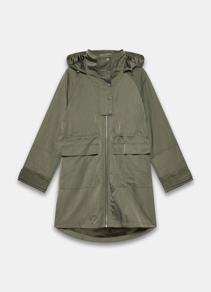 Khaki Utility Parka Coat