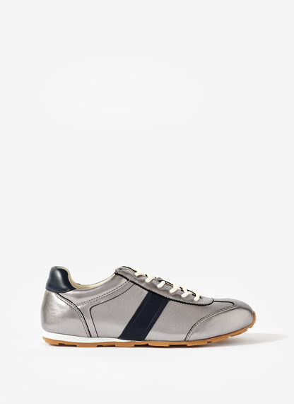 Kiko Silver Leather Trainers