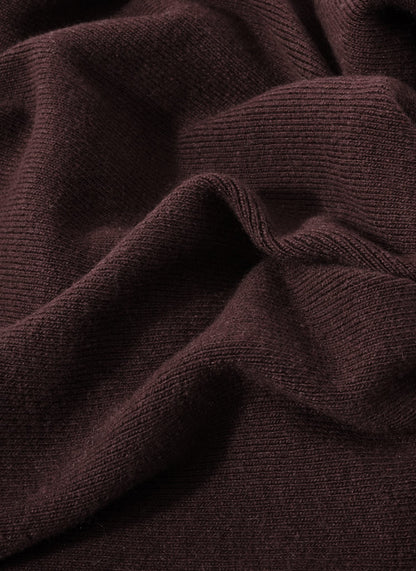 Burgundy Triangle Knit Scarf