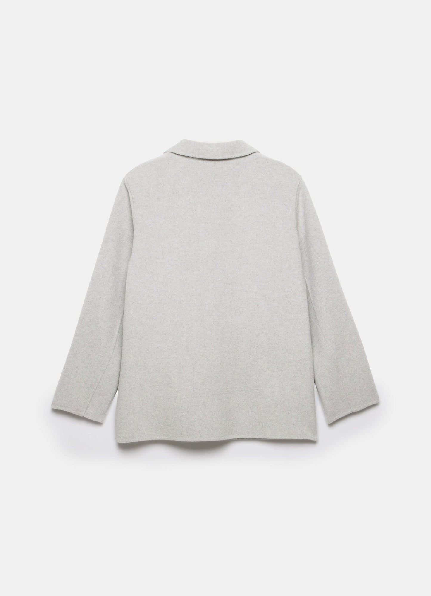 Light Grey Wool Blend Hand Finished Blazer