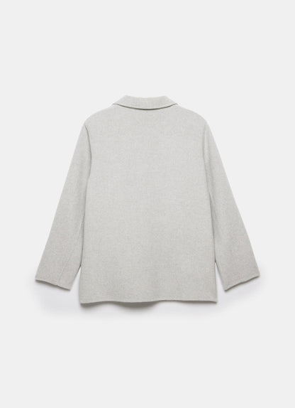 Light Grey Wool Blend Hand Finished Blazer