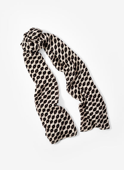 Navy Lip Print Lightweight Scarf