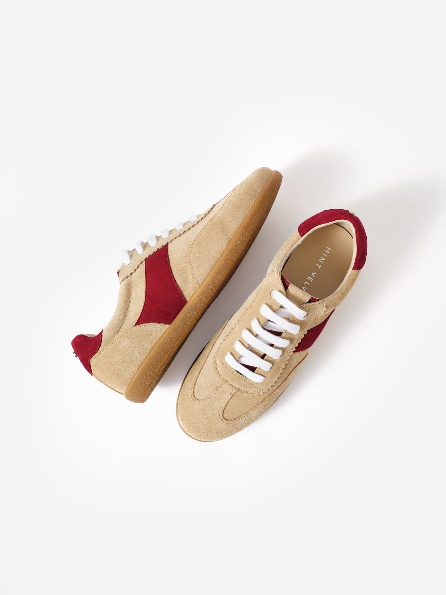Lucia Neutral Suede Trainers