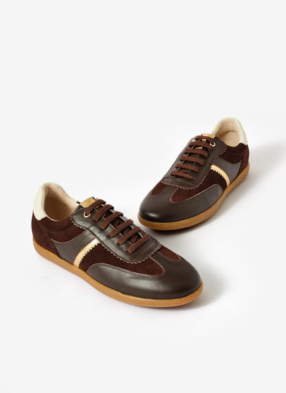Lucia Brown Suede Trainers