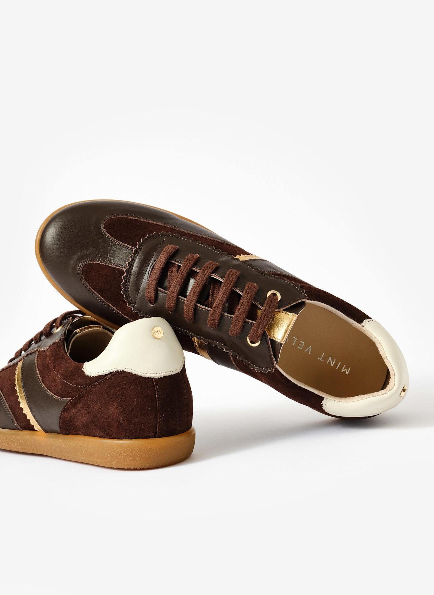 Lucia Brown Suede Trainers