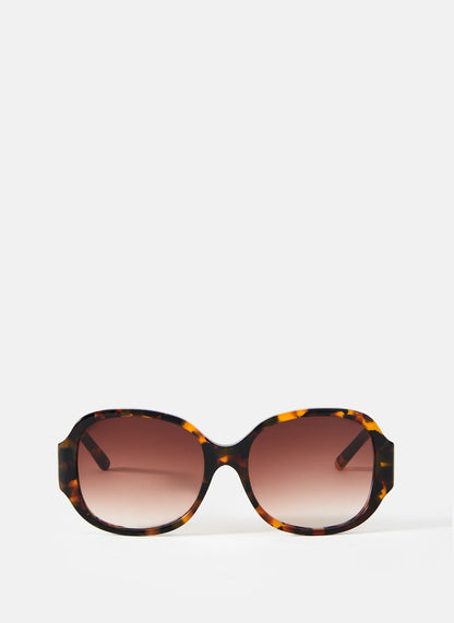 Brown Tortoiseshell Round Sunglasses