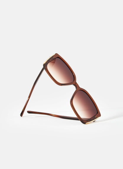 Brown Oversized Square Sunglasses