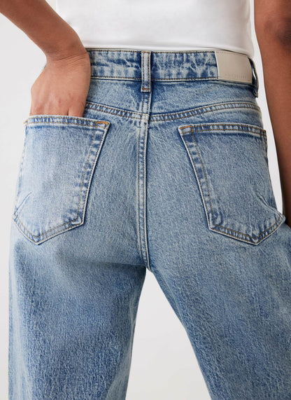 Mid Indigo Workable Wide Jeans