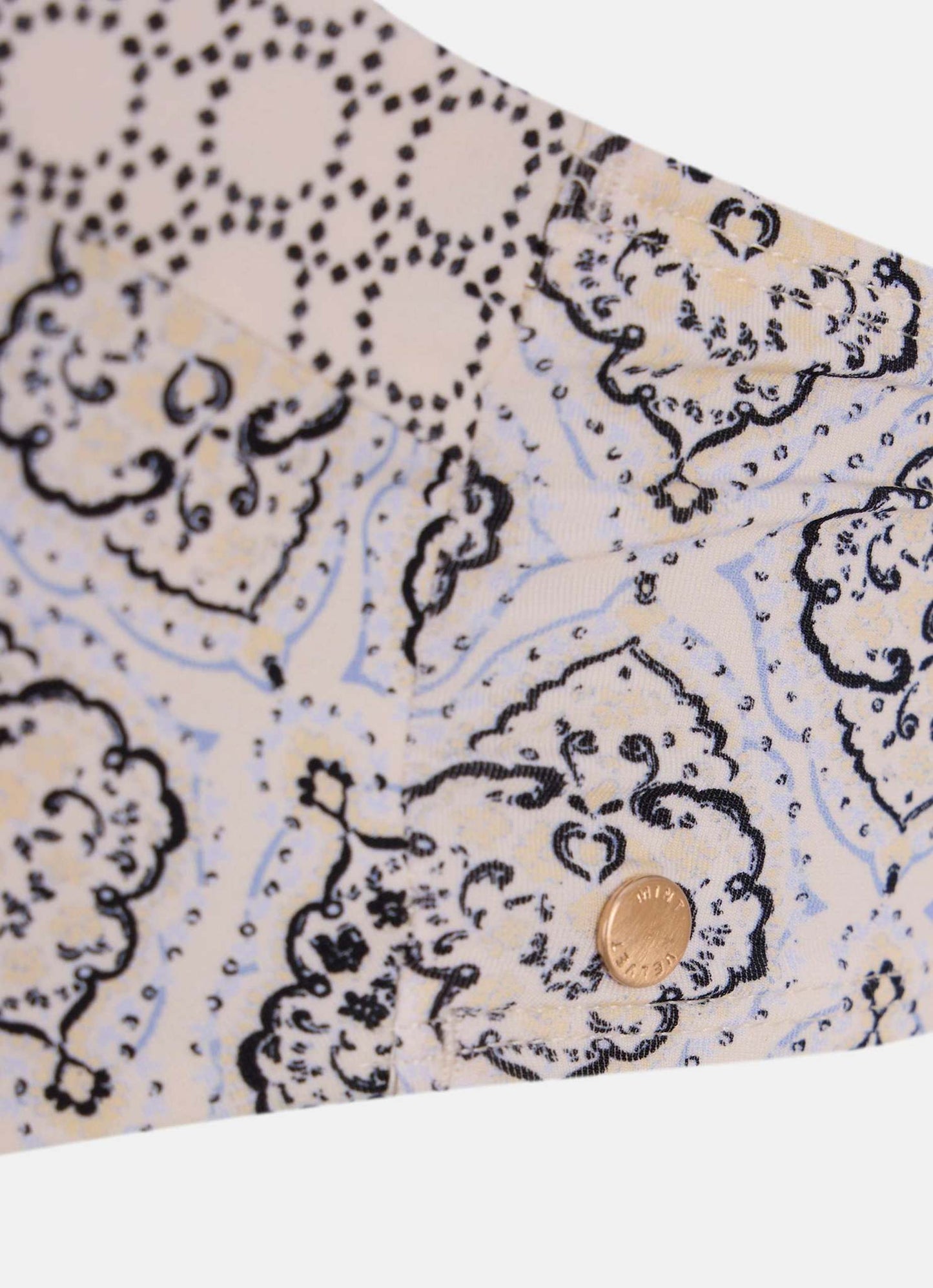 Blue Printed Bikini Top