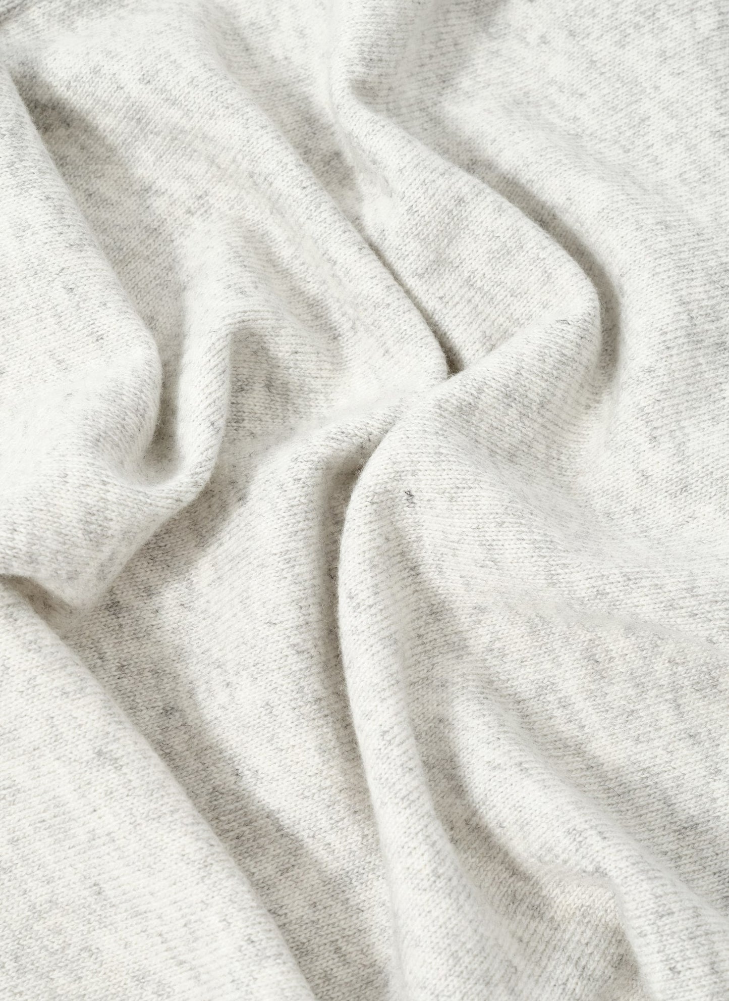 Grey Cotton Blend Triangle Knit Scarf
