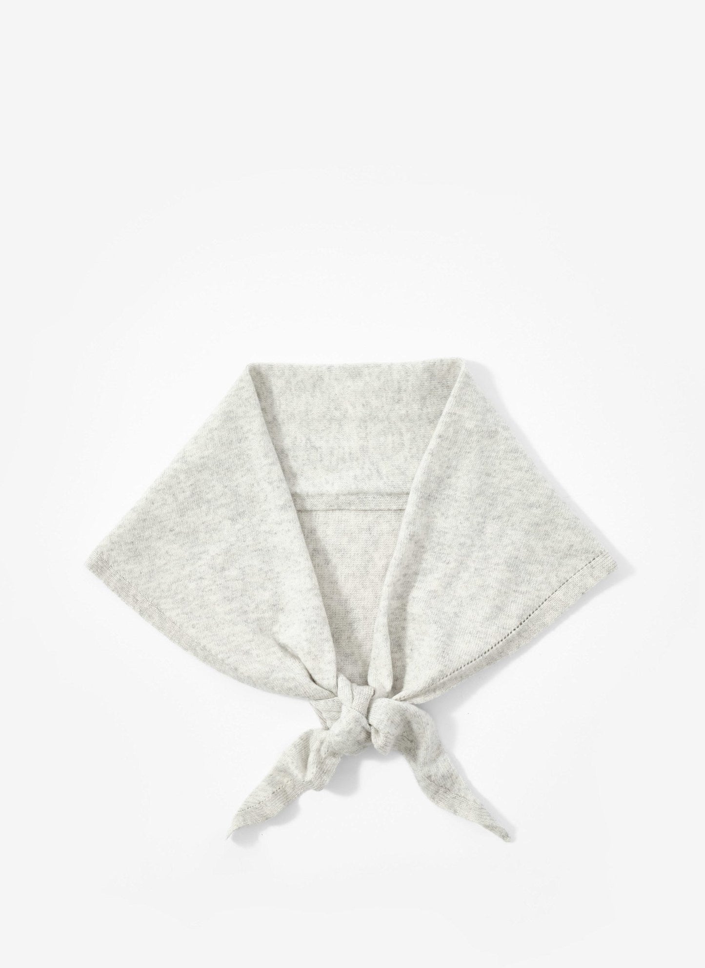 Grey Cotton Blend Triangle Knit Scarf
