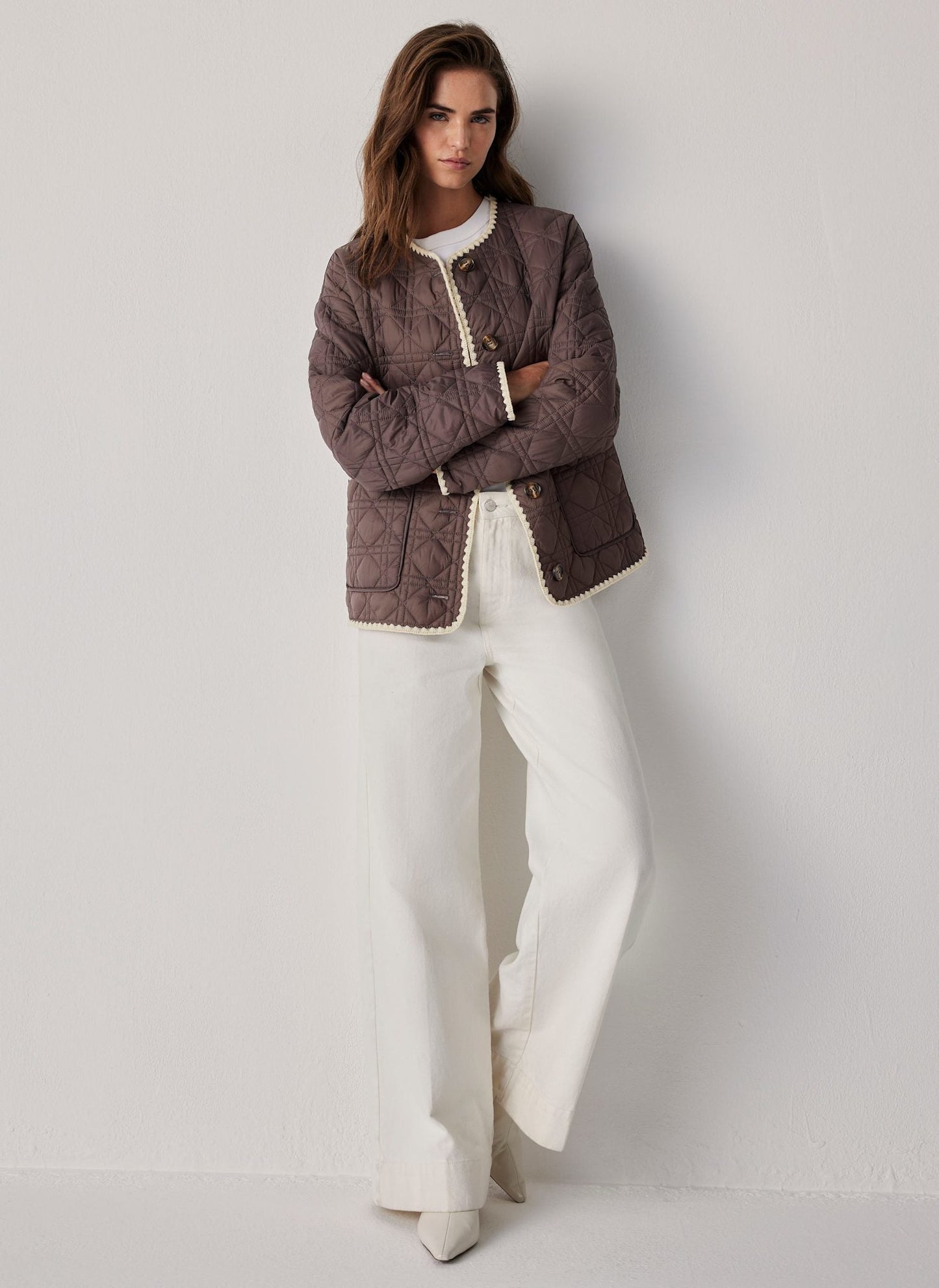 Brown Reversible Quilted Jacket