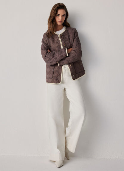 Brown Reversible Quilted Jacket