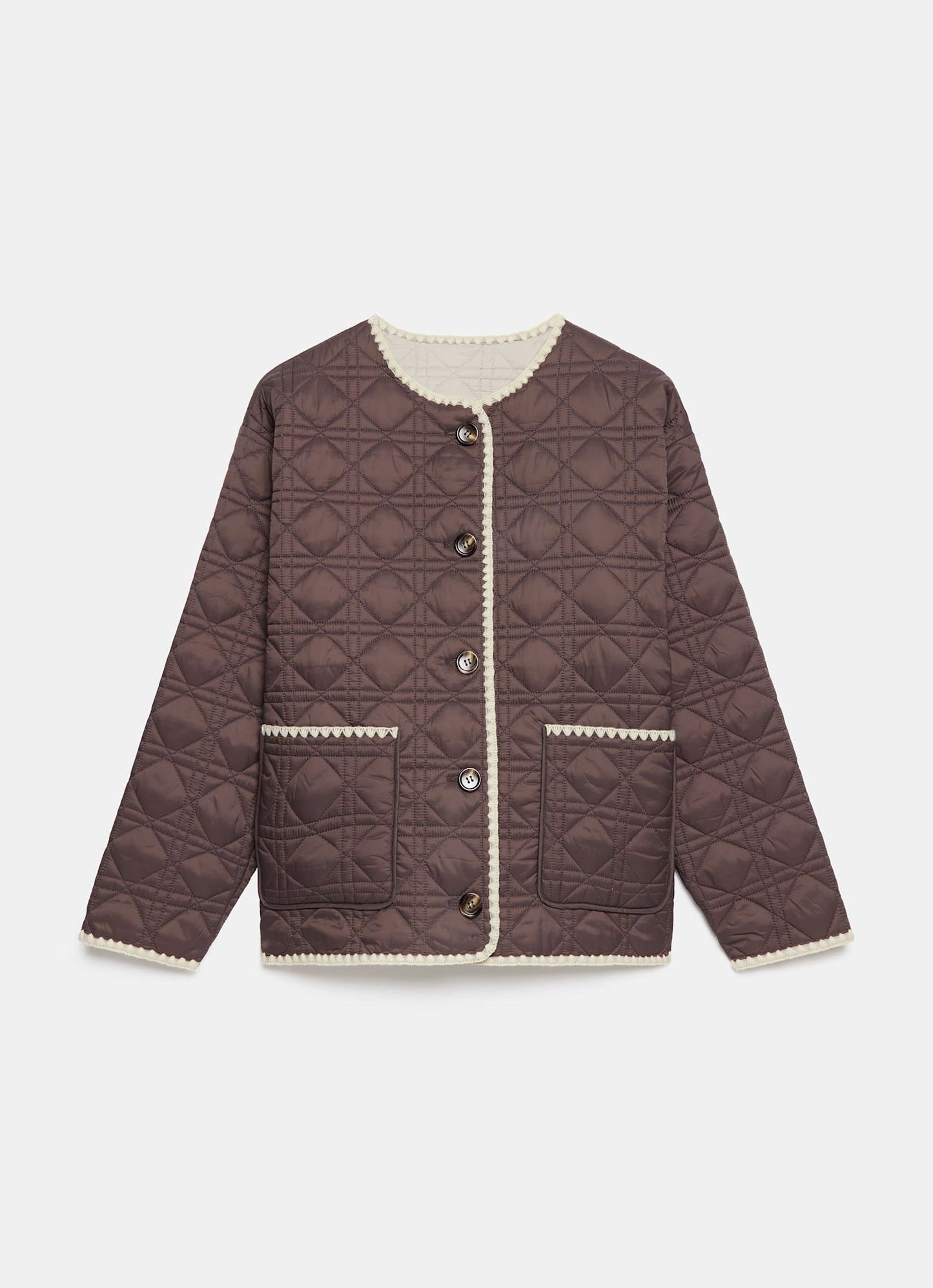 Brown Reversible Quilted Jacket