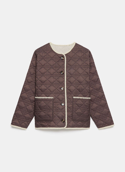 Brown Reversible Quilted Jacket