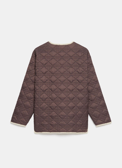 Brown Reversible Quilted Jacket