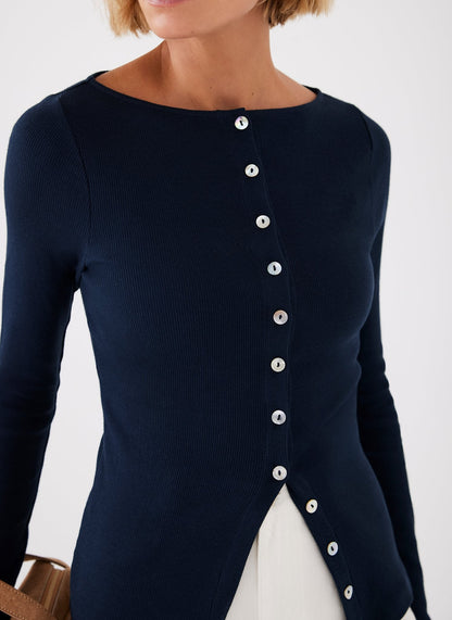 Navy Long Sleeve Top