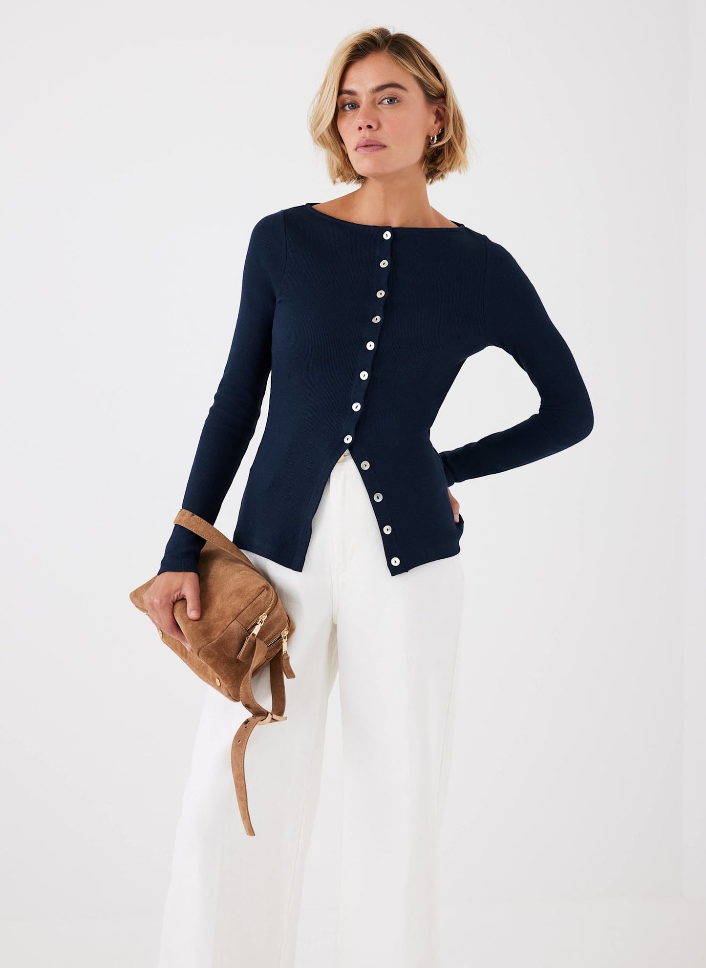Navy Long Sleeve Top