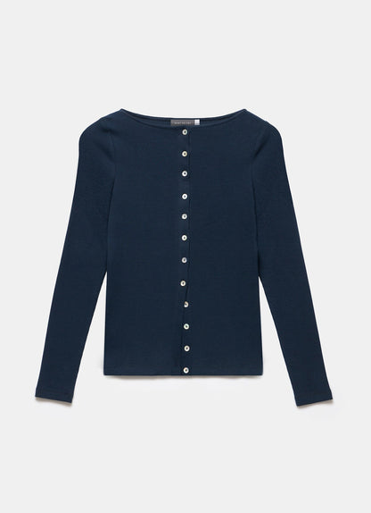 Navy Long Sleeve Top