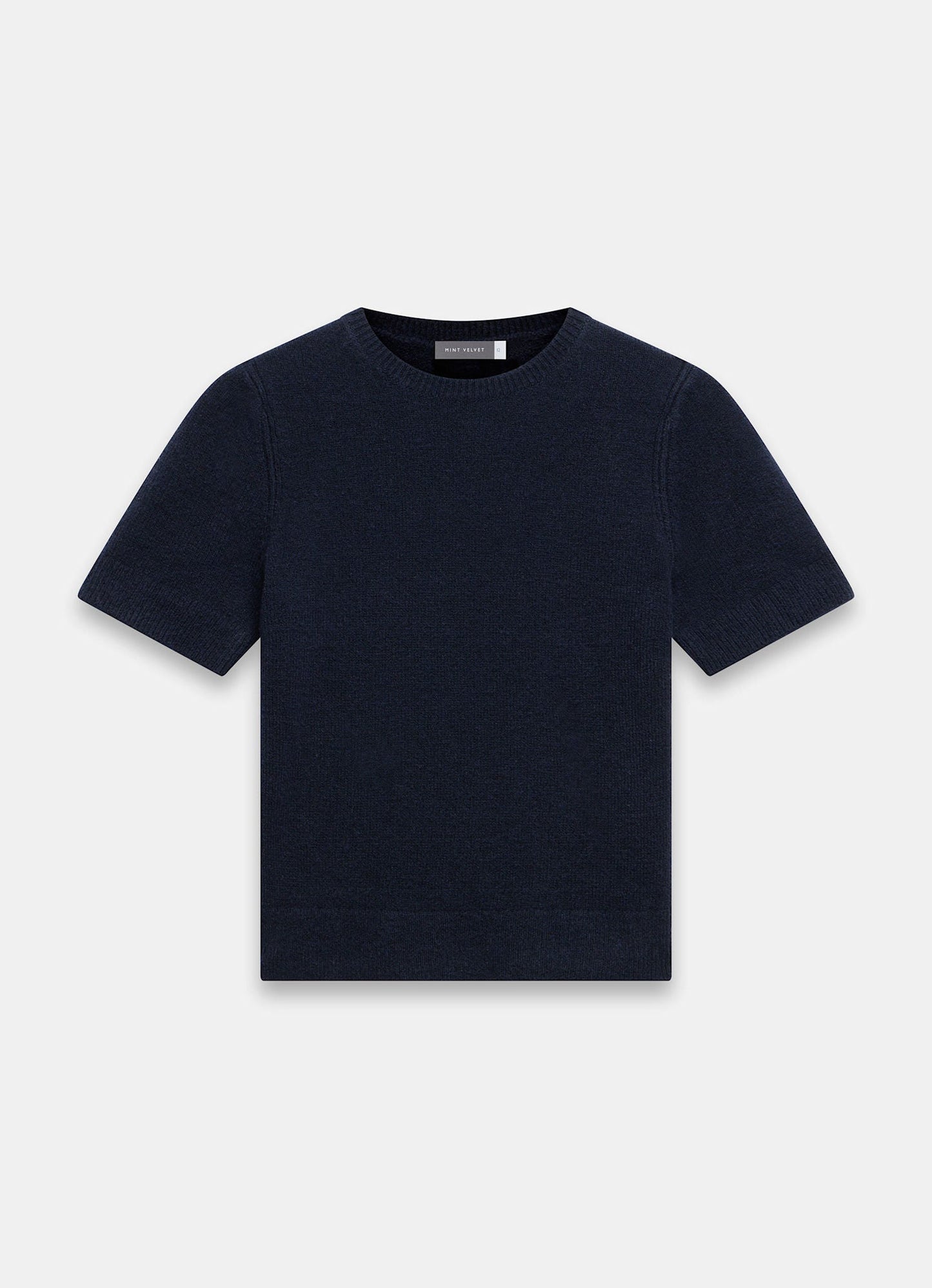 Navy Fitted Knit Tee