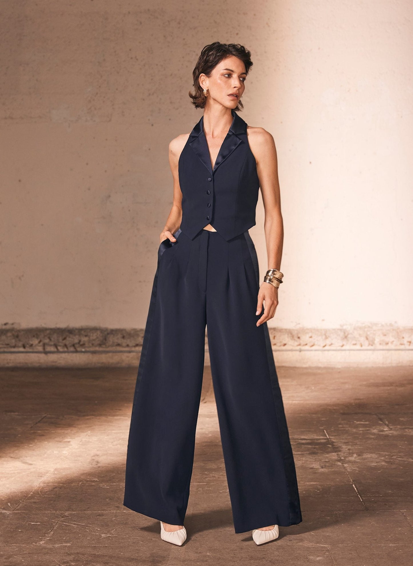 Navy Tuxedo Waistcoat