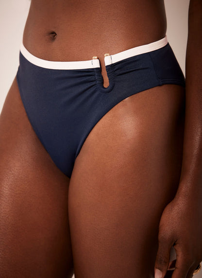 Navy Tipped Bikini Bottoms
