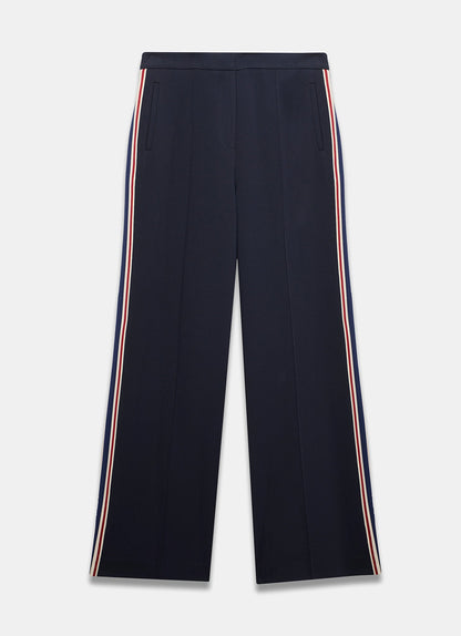 Navy Contrast Side Stripe Trousers