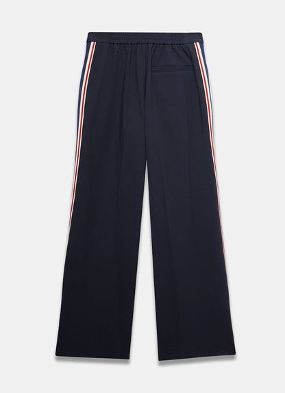 Navy Contrast Side Stripe Trousers