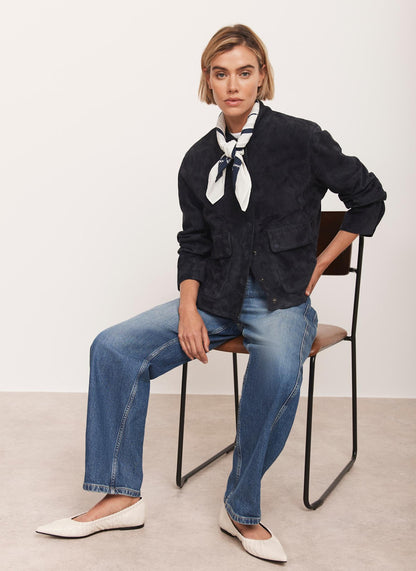 Navy Suede Jacket