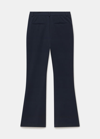 Navy Tailored Bootcut Trousers