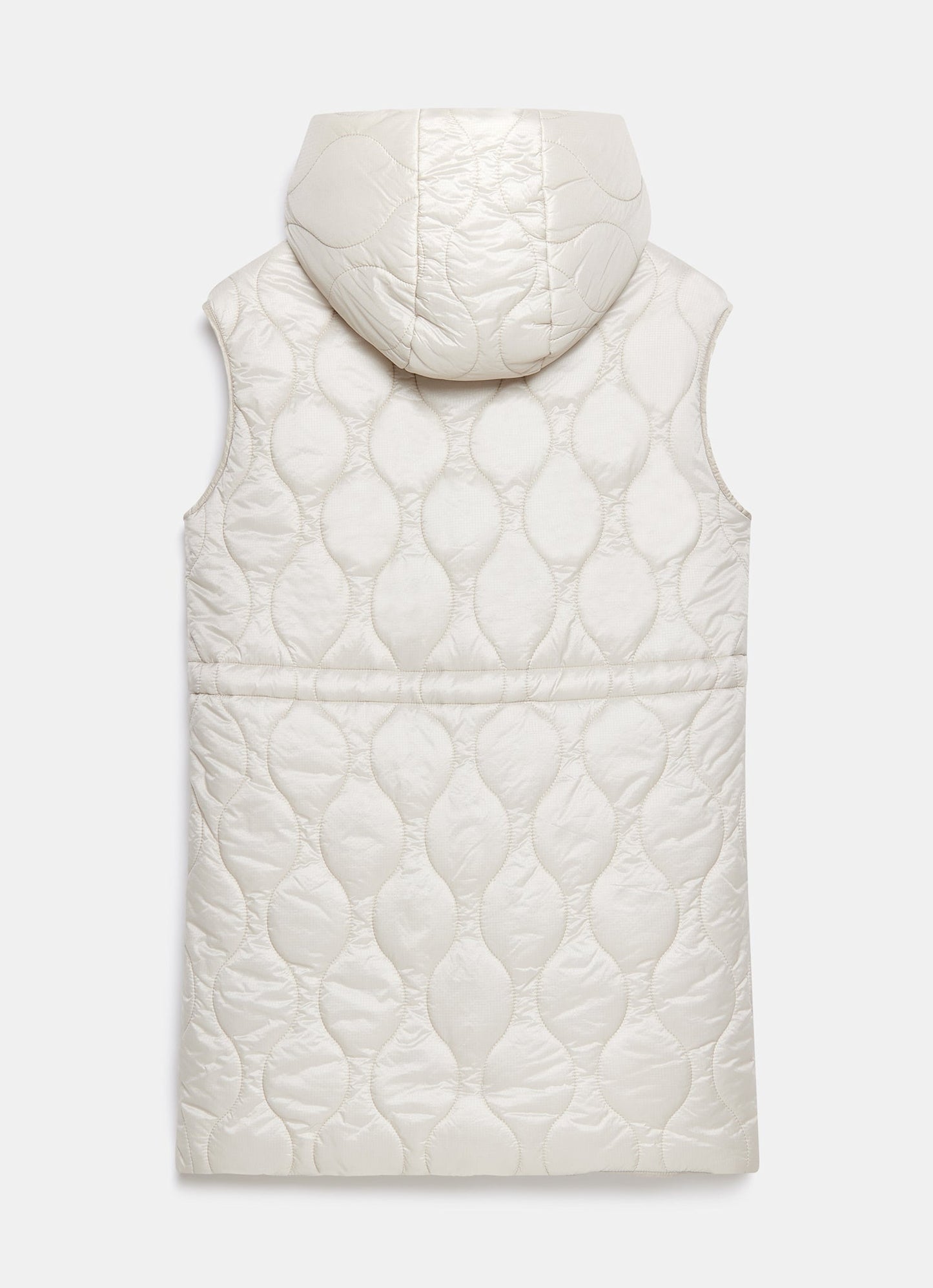 Neutral Quilted Longline Gilet