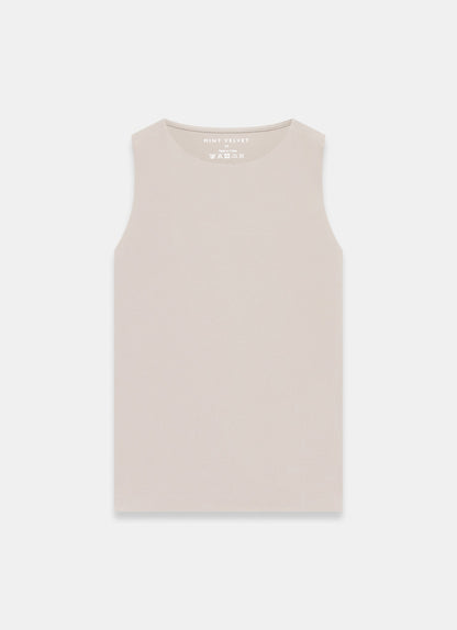Neutral Layering High Neck Vest