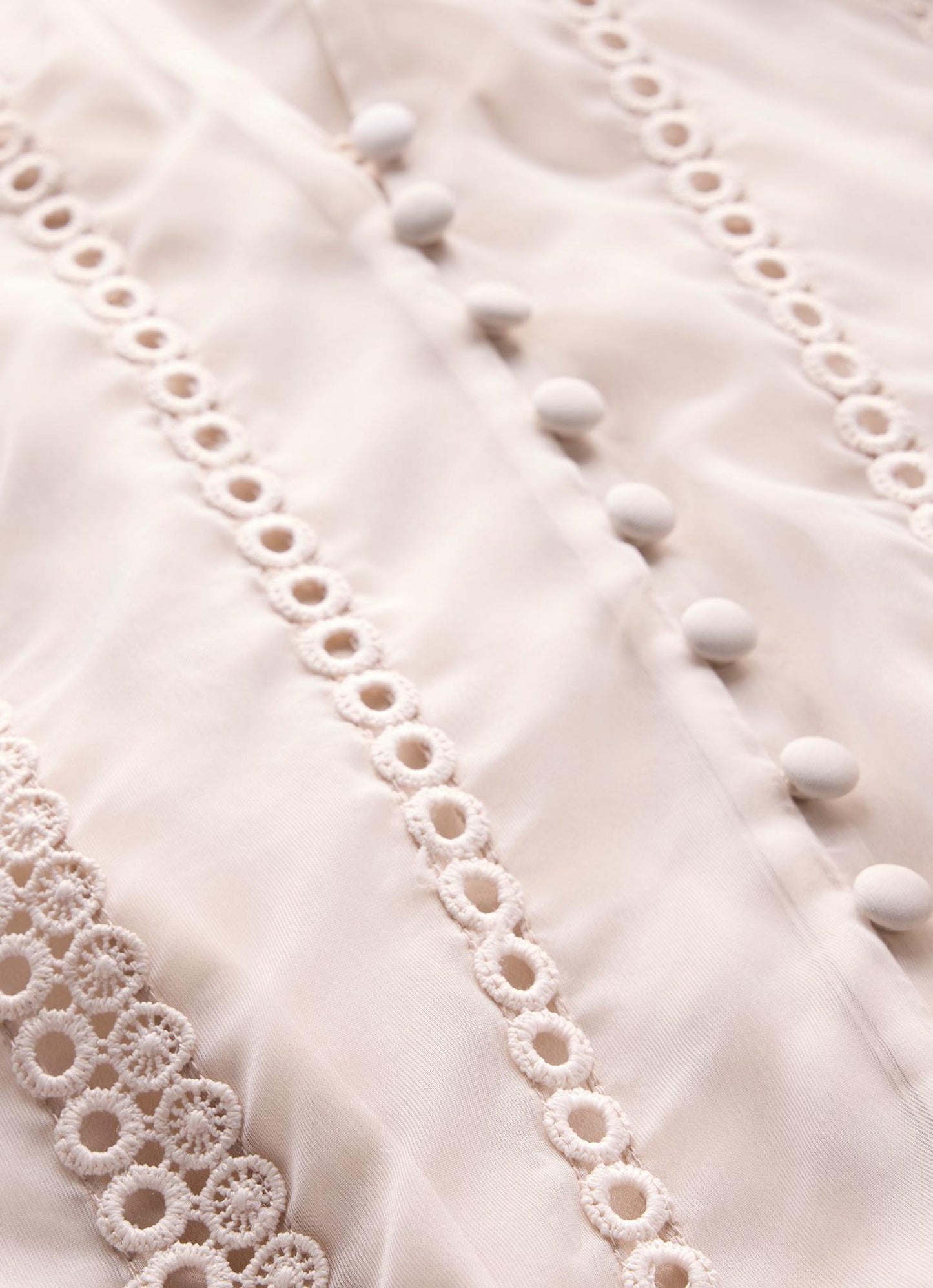 Neutral Sheer Trim Detail Top