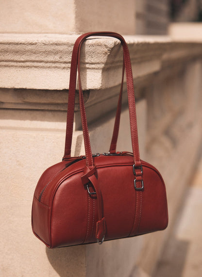 Otti Red Leather Shoulder Bag